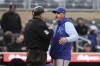Kansas City Royals manager Matt Quatraro is ejected by home plate umpire Jerry Layne during the eighth inning of the team's baseball game against the Minnesota Twins, Friday, April 28, 2023, in Minneapolis. The Twins won 8-6. (AP Photo/Stacy Bengs)