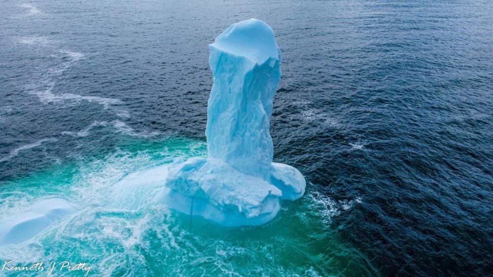 An iceberg handout photo provided by Ken Pretty is shown off the coast of Harbour Grace, Newfoundland. Pretty, of Dildo, N.L., posted this picture of an iceberg with particularly anatomical qualities to his Facebook page on Thursday evening. It's since been shared more than 5,300 times. THE CANADIAN PRESS/HO-Ken Pretty
**MANDATORY CREDIT **