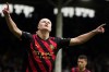 Manchester City's Erling Haaland celebrates after scoring the opening goal during the English Premier League soccer match between Fulham and Manchester City at Craven Cottage in London, Sunday, April 30, 2023. (AP Photo/Kin Cheung)