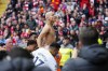 Tottenham's Richarlison celebrates after scoring his side's third goal during an English Premier League soccer match between Liverpool and Tottenham Hotspur at Anfield stadium in Liverpool, Sunday, April 30, 2023. (AP Photo/Jon Super)
