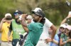 Akshay Bhatia of the United States hits off the third tee during the Mexico Open golf tournament's final round in Puerto Vallarta, Mexico, Sunday, April 30, 2023. (AP Photo/Moises Castillo)