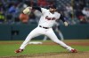 Cleveland Guardians relief pitcher Konnor Pilkington delivers against the Colorado Rockies during the eighth inning of a baseball game Tuesday, April 25, 2023, in Cleveland. (AP Photo/Ron Schwane)
