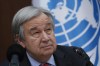 FILE - United Nations Secretary-General Antonio Guterres speaks to reporters during a news conference, in Baghdad, Iraq, March 1, 2023. Guterres is warning on the eve of World Press Freedom Day that the media is under attack in every corner of the world where “truth is threatened by disinformation and hate speech.” (AP Photo/Hadi Mizban, File)