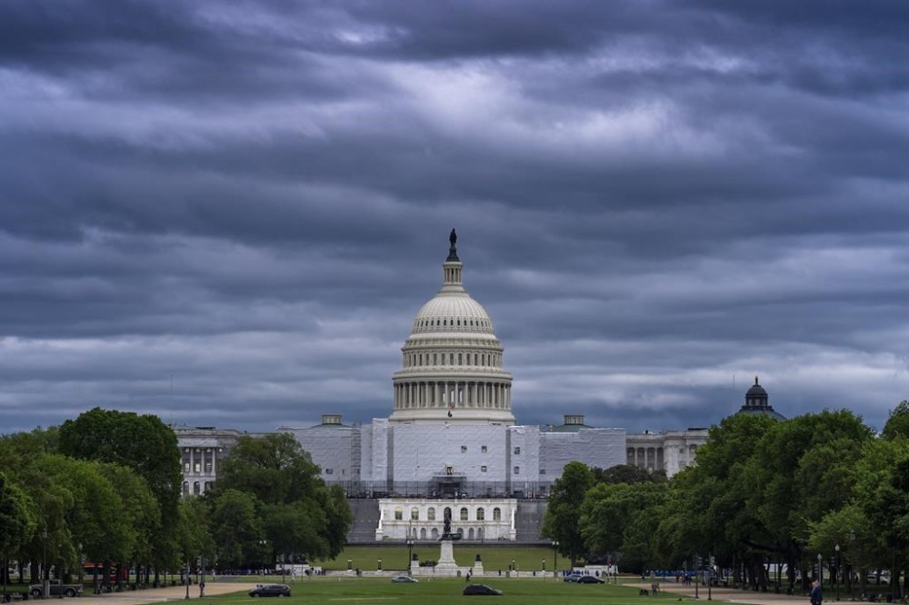 The Capitol is seen in Washington, Wednesday, May 3, 2023, as lawmakers struggle to avoid a default on the nation's debt. (AP Photo/J. Scott Applewhite)