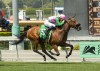 In a photo provided by Benoit Photo, Strand Beach's Paris Secret and jockey Kazushi Kimura, right, win the Grade III $100,000 Providencia Stakes Saturday, April 29, 2023 at Santa Anita Park in Arcadia, Calif.THE CANADIAN PRESS/AP-Benoit Photo via AP