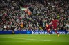 Liverpool's Mohamed Salah score his side's first goal on a penalty kick during the English Premier League soccer match between Liverpool and Fulham, at Anfield Stadium, Liverpool, England, Wednesday, May 3, 2023. (AP Photo/Jon Super)
