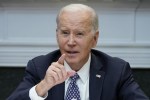 FILE - President Joe Biden speaks during a meeting with his 