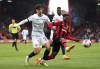 Chelsea's Kai Havertz (left) and Bournemouth's Dango Ouattara battle for the ball during the Premier League match at the Vitality Stadium, Bournemouth Saturday May 6, 2023 (Adam Davy/PA via AP)