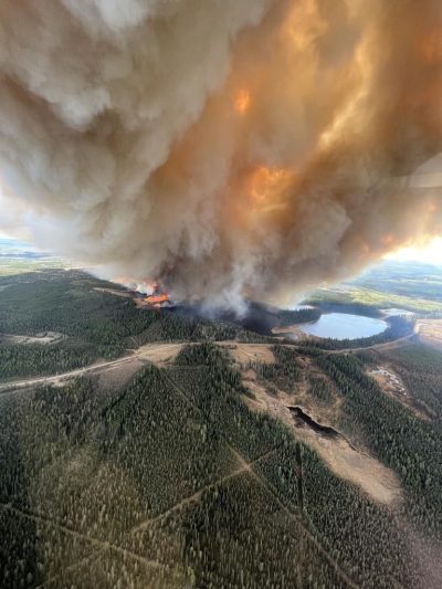 An Alberta wildfire is shown this May 5, 2023 handout image provided by the Government of Alberta. Alberta's premier says an emergency management cabinet committee is set to meet this afternoon as the number of wildfire evacuees in the province has grown to more than 24,000. THE CANADIAN PRESS/HO-Government of Alberta-Alberta Wildfire
**MANDATORY CREDIT **
