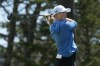 Sweden's Maja Stark hits from the 11th tee at the International Crown match play golf tournament in San Francisco, Thursday, May 4, 2023. (AP Photo/Jeff Chiu)