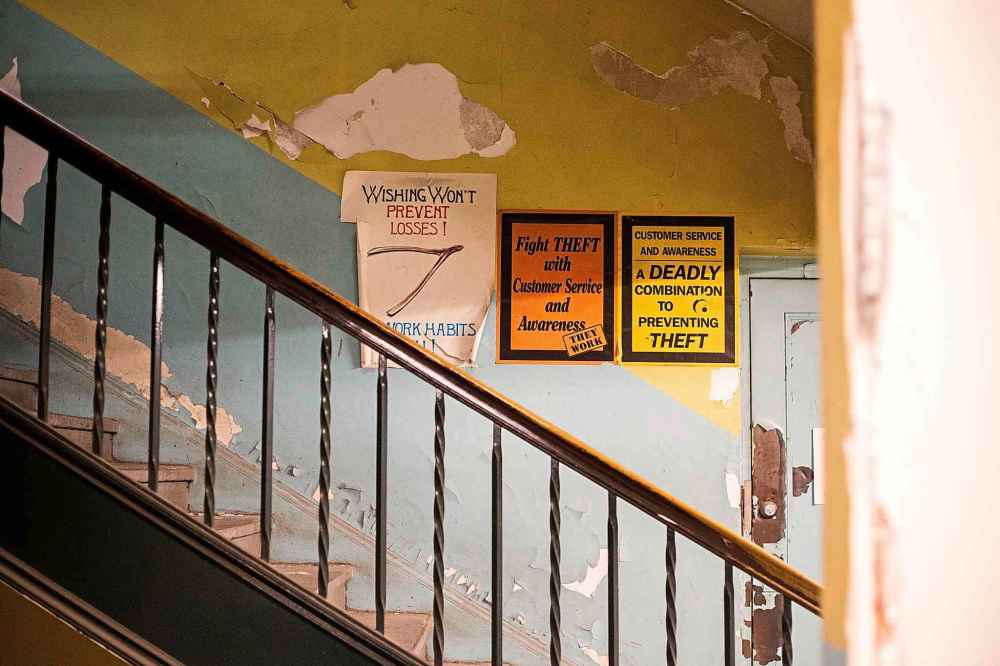 Old safety and anti-theft posters.