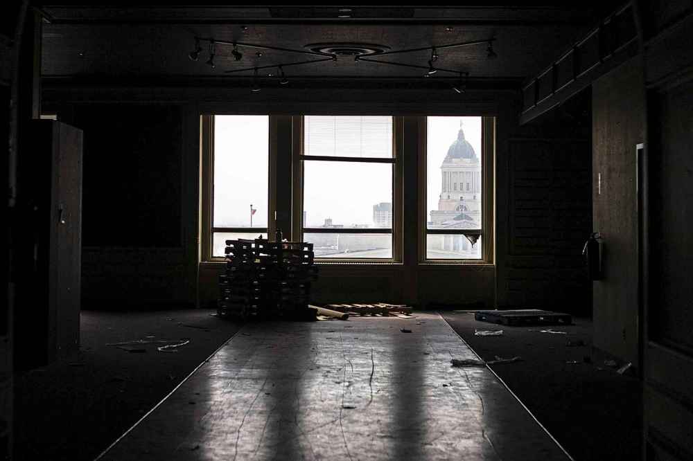 The view of the Legislative Building from the fifth floor.