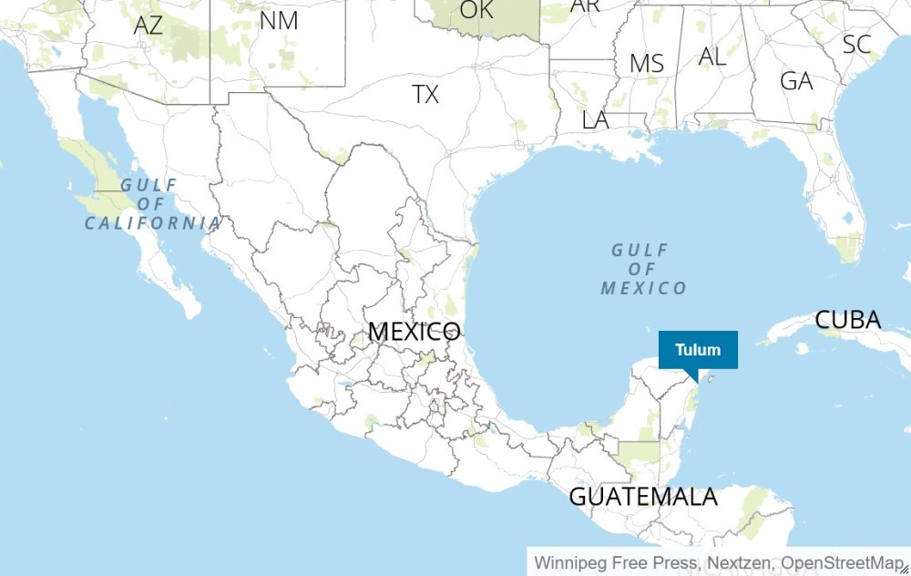 Tulum is on the Caribbean coastline of Mexico’s Yucatán Peninsula, about 130 km south of Cancun.