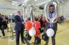 RUTH BONNEVILLE / WINNIPEG FREE PRESS
                                - YMCA 110th BDAY Y Winnipeg President & CEO, Cordella Friesen, has some fun with balloons celebrating the Y’s 110th Birthday along with Mayor Scott Gillingham and Minister of Sport, Culture and Heritage Obby Khan, at event Thursday. Y Winnipeg President & CEO, Cordella Friesen, announces the future vision of the Downtown Y and hosts a celebration of its 110 years in downtown Thursday. A Special Guest that attended the celebration was Bill Atkinson: at 105 years young 3ith his daughter Samantha Atkinson. Mr. Atkinson has been a member of Y Winnipeg since 1938. May 4th,, 2023