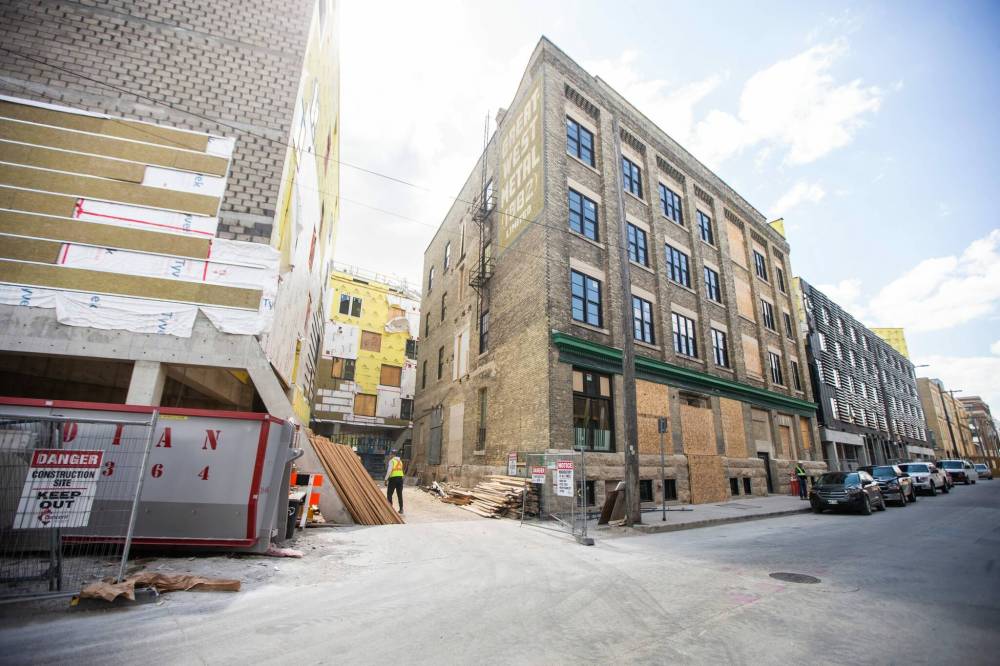 MIKAELA MACKENZIE / WINNIPEG FREE PRESS
Residential occupancy will begin in July with the 27 apartment units in the heritage building, before tenants move into the new structure in August and September.