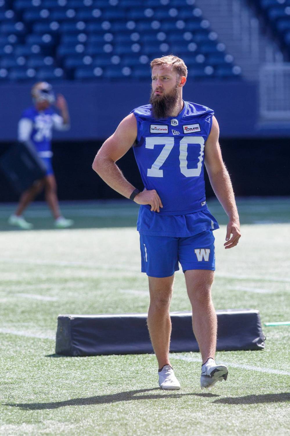 Mike Deal / Winnipeg Free Press
Kicker Chandler Staton is in the mix when it comes to earning a job with the Big Blue.