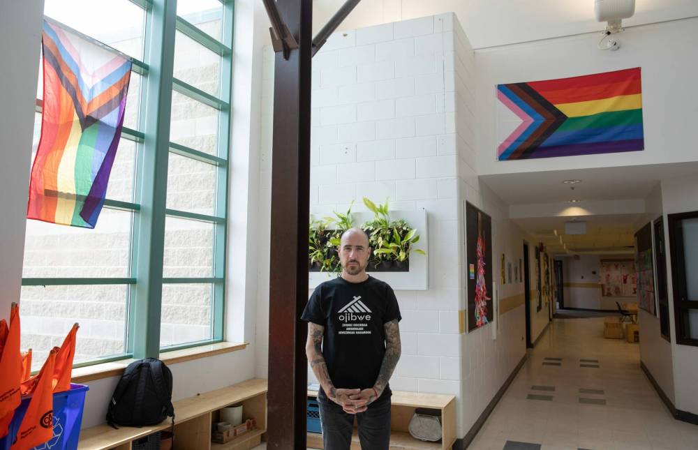 JESSICA LEE / WINNIPEG FREE PRESS FILES
Riverbend’s principal Ross Meacham said the school has added at least one surveillance camera to the area from where the Pride flag was taken.