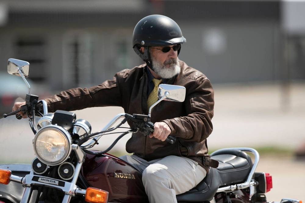 BROOK JONES / WINNIPEG FREE PRESS
Winnipegger Chris Madden, 68, rides his 1984 Honda Gold Wing with a side car during the local ride.