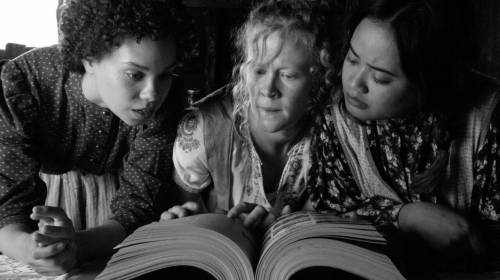 Supplied
                                Toil and trouble: From left, Melissa Langdon, Andrea del Campo and Hera Nalam in Macbeth.