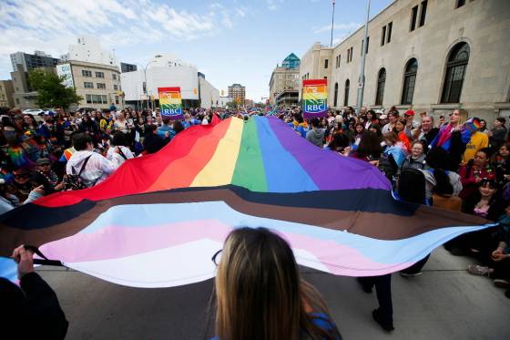 About 80,000 people attended last year's Pride festival at The Forks. (John Woods / Winnipeg Free Press files)