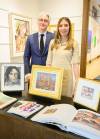 MIKE SUDOMA / WINNIPEG FREE PRESS
                                Rob Cowley and Lydia Abbot of Cowley Abbott auctions display works by David Bowie (from left), Tom Thomson and Lawren Harris.