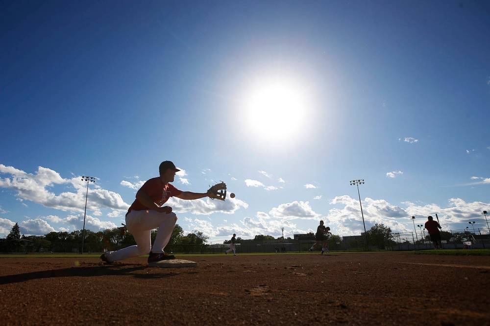 JOHN WOODS / WINNIPEG FREE PRESS FILES
                                Manitoba Junior Baseball League’s Elmwood Giants, who play their home games at Koskie Field on Chalmers Avenue, were targeted by theives this spring losing costly ballpark equipment and tools.