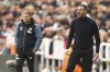 Southampton manager Ruben Selles, right, and Newcastle United manager Eddie Howe look on during the English Premier League soccer match between Newcastle United and Southampton at St James' Park, Newcastle upon Tyne, England, Sunday, April 30, 2023. (Owen Humphreys/PA via AP)