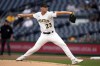 Pittsburgh Pirates starting pitcher Mitch Keller delivers during the second inning of a baseball game against the Colorado Rockies in Pittsburgh, Monday, May 8, 2023. (AP Photo/Gene J. Puskar)