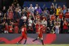 Fans cheer as Toronto FC forward Ifunanyachi Achara (99) and teammate Jesús Jiménez (9) celebrate Jimenez's goal in second half MLS soccer action against the Los Angeles Galaxy in Toronto on Wednesday, Aug. 31, 2022. THE CANADIAN PRESS/Cole Burston
