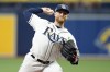 Tampa Bay Rays starting pitcher Drew Rasmussen delivers to the New York Yankees during the first inning of a baseball game Saturday, May 6, 2023, in St. Petersburg, Fla. (AP Photo/Chris O'Meara)