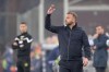 Empoli's head coach Paolo Zanetti gestures during the Serie A soccer match between Sampdoria Genua and FC Empoli in Genoa, Italy, Monday, May 15, 2023. (Tano Pecoraro/LaPresse via AP)