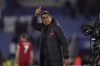 Liverpool's Roberto Firmino gestures to the crowd after the English Premier League soccer match between Leicester City and Liverpool at the King Power Stadium, Leicester, England, Monday May 15, 2023. (Tim Goode/PA via AP)