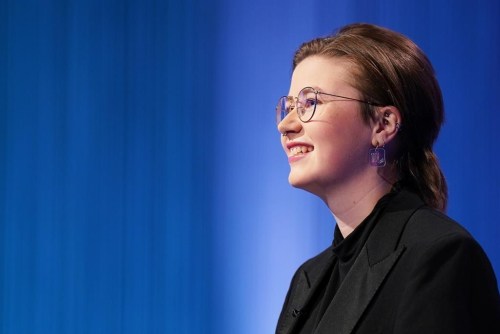 Canadian Mattea Roach appears in an episode of Jeopardy! in a handout photo. **MANDATORY CREDIT**