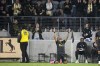 Los Angeles FC forward Denis Bouanga celebrates his goal during the first half of a Major League Soccer match against Sporting Kansas City Wednesday, May 17, 2023, in Los Angeles. (AP Photo/Mark J. Terrill)