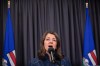 Alberta Premier Danielle Smith gives an update in Alberta on Monday, May 8, 2023. THE CANADIAN PRESS/Jason Franson