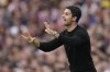 Arsenal's manager Mikel Arteta gives instructions during the English Premier League soccer match between Arsenal and Brighton and Hove Albion at Emirates stadium in London, Sunday, May 14, 2023. (AP Photo/Kirsty Wigglesworth)