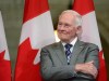 David Johnston looks on during a farewell reception in Ottawa on Thursday, Sept. 28, 2017. Special rapporteur David Johnston is expected to release his decision Tuesday on whether the federal Liberals should hold a public inquiry on foreign interference. THE CANADIAN PRESS/Sean Kilpatrick