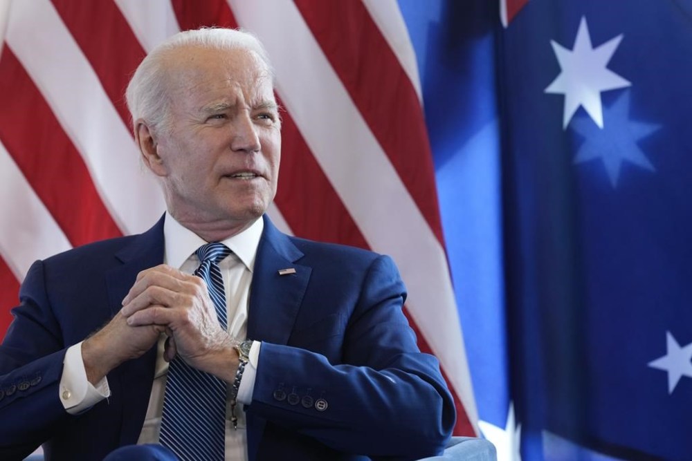 President Joe Biden answers questions on the U.S. debt limits ahead of a bilateral meeting with Australia's Prime Minister Anthony Albanese on the sidelines of the G7 Summit in Hiroshima, Japan, Saturday, May 20, 2023. (AP Photo/Susan Walsh)
