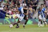 Brighton and Hove Albion's Levi Colwill, left, and Southampton's Joe Aribo battle for the ball during the English Premier League soccer match at the American Express Community Stadium, Brighton, England, Sunday May 21, 2023. (Gareth Fuller/PA via AP)