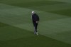 Real Madrid's head coach Carlo Ancelotti during a training session in Madrid, Tuesday, May 23, 2023. Spanish police say four people suspected of hanging an effigy of Real Madrid player Vinícius Júnior off a highway bridge in Madrid in January have been arrested. The arrests come two days after the latest case of racial abuse against the Brazil forward in a Spanish league game against Valencia. (AP Photo/Bernat Armangue)
