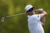 Zach Johnson watches his tee shot on the 15th hole during the first round of the PGA Championship golf tournament at Oak Hill Country Club on Thursday, May 18, 2023, in Pittsford, N.Y. (AP Photo/Eric Gay)