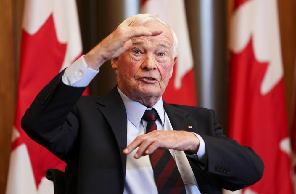 David Johnston, Independent Special Rapporteur on Foreign Interference, presents his first report in Ottawa on Tuesday, May 23, 2023. THE CANADIAN PRESS/Sean Kilpatrick