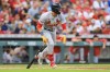 St. Louis Cardinals' Lars Nootbaar watches his RBI-single during the fourth inning of a baseball game against the Cincinnati Reds in Cincinnati, Tuesday, May 23, 2023. (AP Photo/Aaron Doster)
