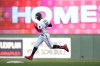 Minnesota Twins designated hitter Byron Buxton runs the bases after hitting a two-run home run against the San Francisco Giants during the first inning of a baseball game, Tuesday, May 23, 2023, in Minneapolis. (AP Photo/Abbie Parr)