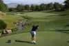 Lilia Vu hits off the first tee during the first day of round-robin play in the LPGA Bank of Hope Match Play golf tournament Wednesday, May 24, 2023, in North Las Vegas, Nev. (AP Photo/John Locher)