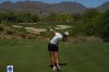 Wake Forest golfer Rachel Kuehn plays her shot from the eighth tee during the NCAA college women's match play golf championship final against Southern California at Grayhawk Golf Club, Wednesday, May 24, 2023, in Scottsdale, Ariz. (AP Photo/Matt York)