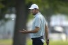 Scottie Scheffler is tossed his ball before putting on the 10th hole during the first round of the Charles Schwab Challenge golf tournament at the Colonial Country Club in Fort Worth, Texas, Thursday, May 25, 2023. (AP Photo/LM Otero)
