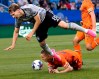 With a spot in the Canadian Championship final booked, CF Montreal will now turn its attention back to Major League Soccer and an opening-day rematch of when it hosts Inter Miami on Saturday. CF Montreal's Matko Miljevic (8) and Forge FC's Rezart Rama (24) collide during first half Canadian Championship semifinal soccer action in Montreal on Wednesday, May 24, 2023. THE CANADIAN PRESS/Allen McInnis