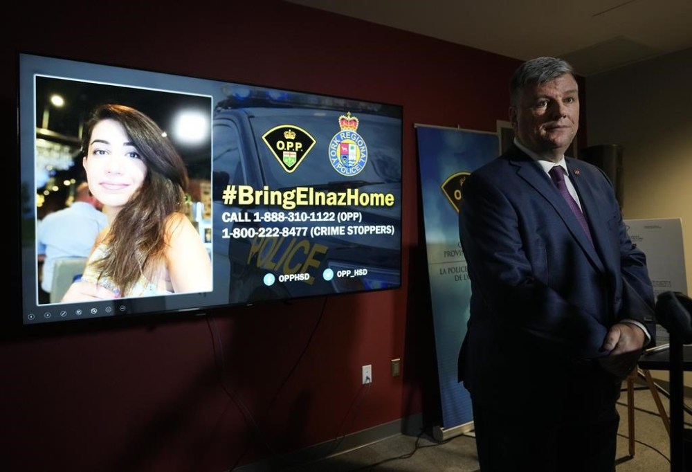 The Ontario Provincial Police (OPP) Det. Inspector Martin Graham provides additional information on the January 2022 abduction of Elnaz Hajtamiri during a press conference in Mississauga, Ont., on January 12, 2023. THE CANADIAN PRESS/Nathan Denette