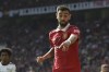 Manchester United's Bruno Fernandes during the English Premier League soccer match between Manchester United and Fulham at Old Trafford in Manchester, England, Sunday, May 28, 2023. (AP Photo/Rui Vieira)